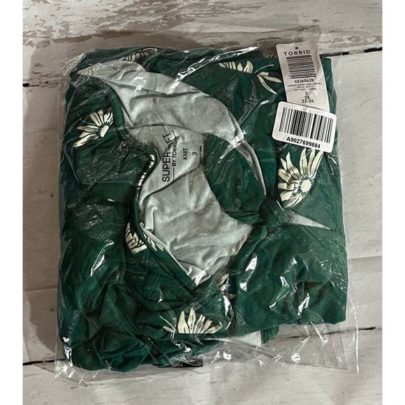 NWT Torrid Super Soft Tie Front Keyhole Babydoll Top Shirt Plus Size: 3X (22/24) - Picture 4 of 4